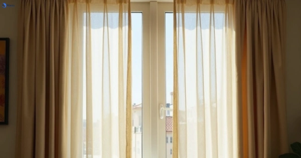 Dull dusty drapes in belgrave-south-vic before professional cleaning